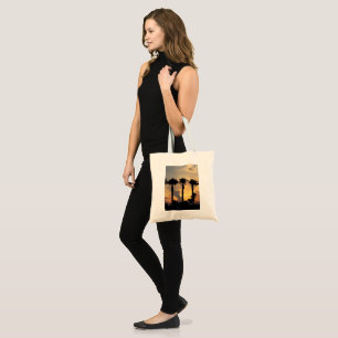 Beach Sunset Palm Tree –Tropical Holiday Shopping Tote Bag
