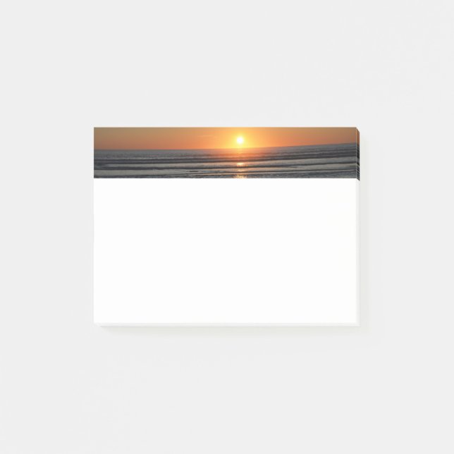 Beach Sunset Photo Stationery 4x3 Notes (Front)