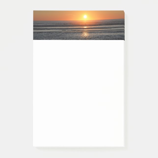 Beach Sunset Photo Stationery 4x6 Post-it Notes (Front)
