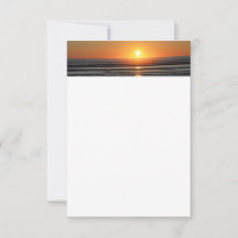 Beach Sunset Photo Stationery Flat Note Cards