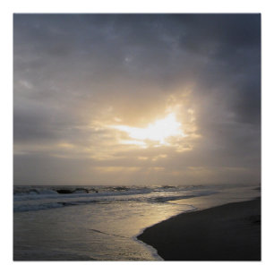 Beach Sunset Photography Poster Print