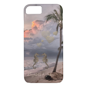 Beach,Sunset  Seahorses In The Love -Personalised Case-Mate iPhone Case