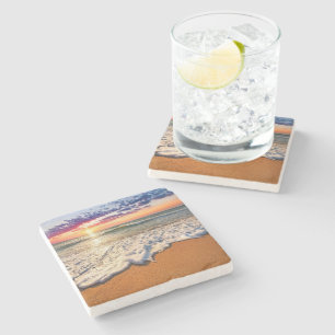 Beach Sunset Stone Coaster