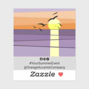 Beach Sunset Stylised · Summer Event Label