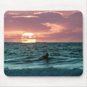 Beach Sunset Surfer Sports Mouse Pad
