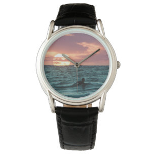 Beach Sunset Surfer Sports Watch