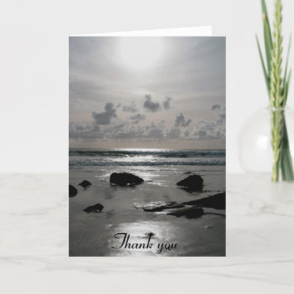 Beach Sunset Thank You card