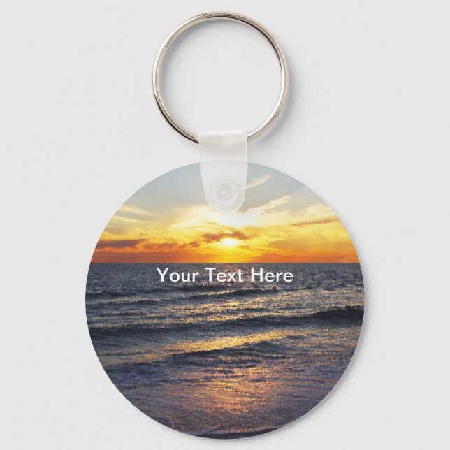 Beach Sunset Theme Keychain (Front)