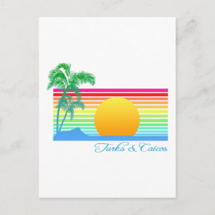 Beach Sunset Turks Caicos Postcard