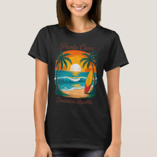 Beach Sunset Vacation Trip Punta Cana Dominican Re T-Shirt