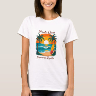 Beach Sunset Vacation Trip Punta Cana Dominican Re T-Shirt