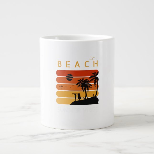  Beach Sunset Vibes | Summer Tropical Mug (Front)