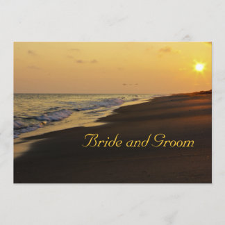 Beach Sunset Wedding Invitation