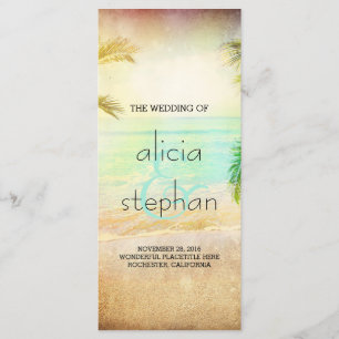 Beach Sunset Wedding Programs