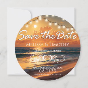 Beach Sunset Wedding Save the Date