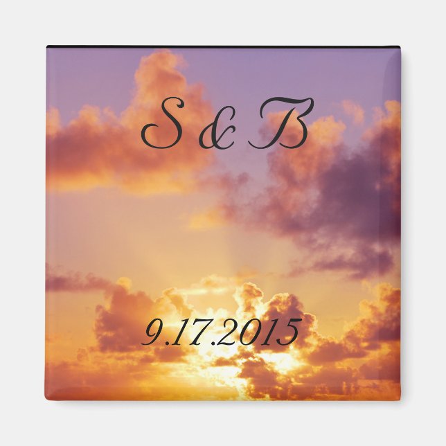 Beach Sunset Wedding Special Magnet (Front)