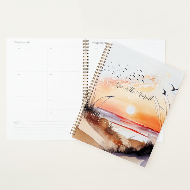 Beach Sunset with Birds Planner (Display)