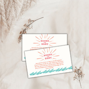 Beach Sunshine Books For Baby Shower Enclosure Card