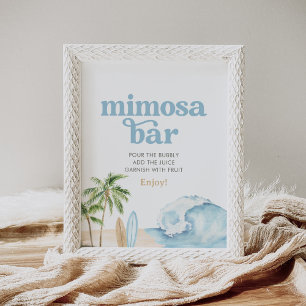 Beach Surf Baby Shower Mimosa Bar Sign