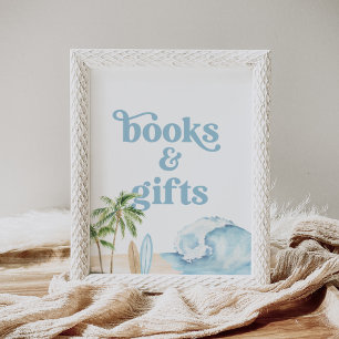 Beach Surf Birthday Books and Gifts Sign