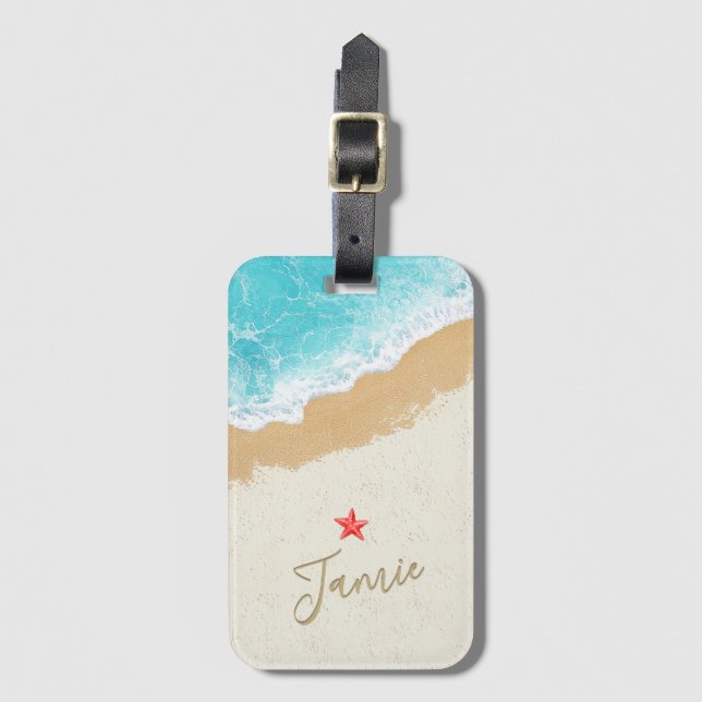 Beach Surf Luggage Tag (Front Vertical)