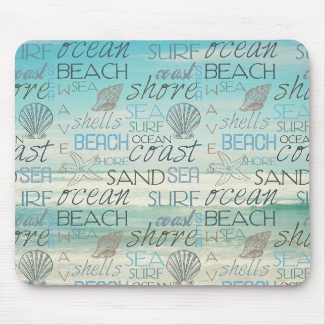 Beach Surf Sand Sea Mouse Pad (Front)