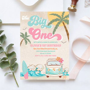 Beach Surf Van Birthday Invitation
