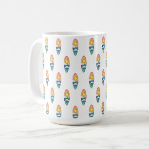 Beach Surfboard Pattern Mug