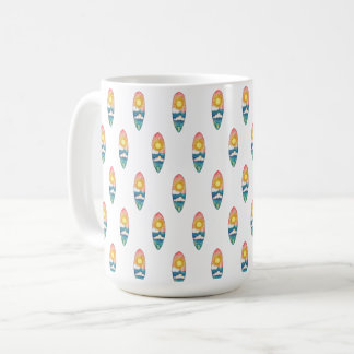 Beach Surfboard Pattern Mug