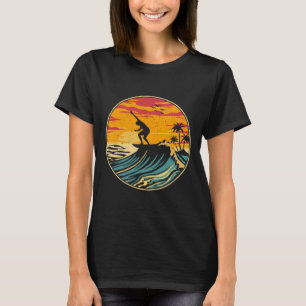 Beach Surfing Surfboard Tees Vintage Surfer Retro