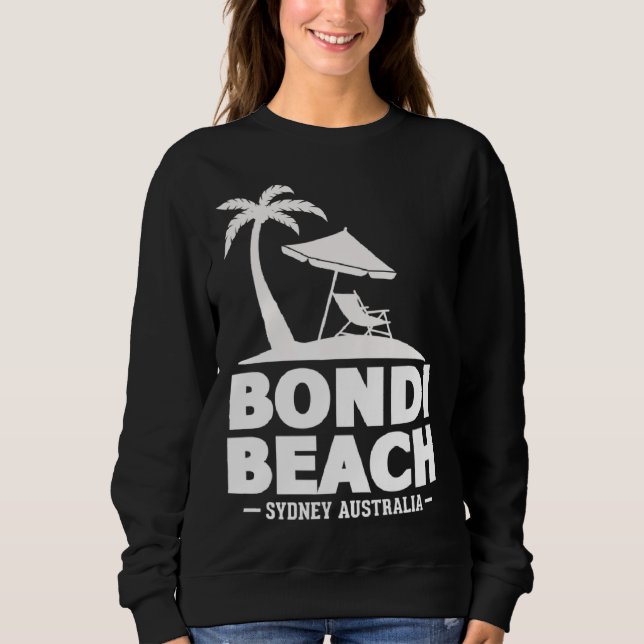 Beach Sydney Australia Summer Vacation Palm Trees Sweatshirt (Front)