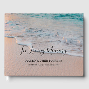 Beach Sympathy Funeral Memorial Guest Book
