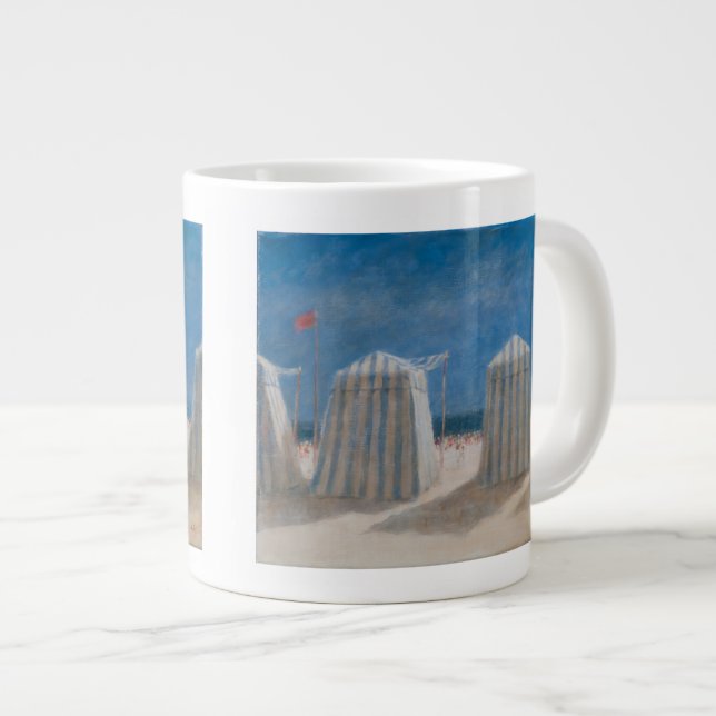 Beach Tents Brittany 2012 Large Coffee Mug (Front Right)