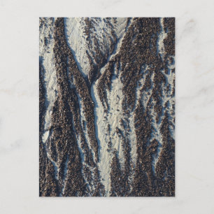 beach textures with seaweed postcard