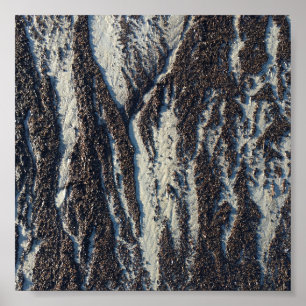 beach textures with seaweed poster