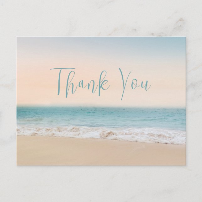 Beach Thank You  Baby Shower Gender Neutral  Postcard (Front)