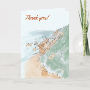 Beach Thank You Cards.  Card