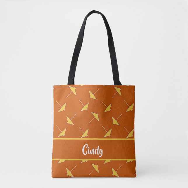 Beach thatch palapa tote bag (Front)