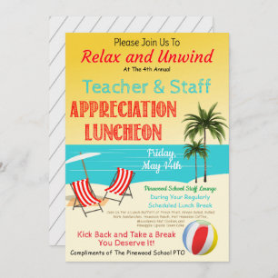 Beach Theme Appreciation Week Invitation