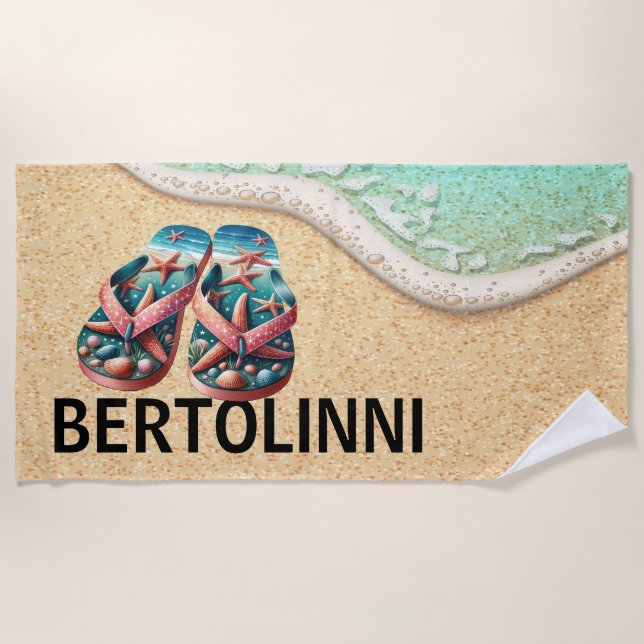 Beach Theme  Beach Towel (Front)