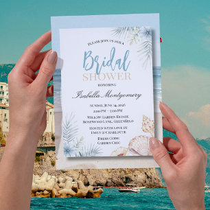 Beach Theme Bridal Shower Invitation