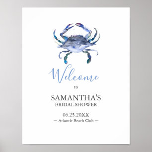 Beach Theme Bridal Shower Party Posters