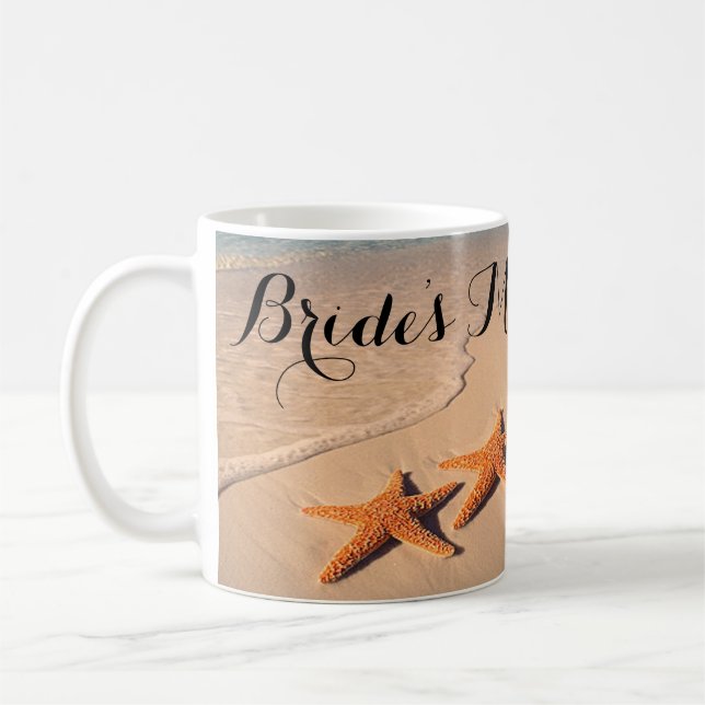 Beach Theme Bride's Maid Gift Coffee mug, Cup (Left)