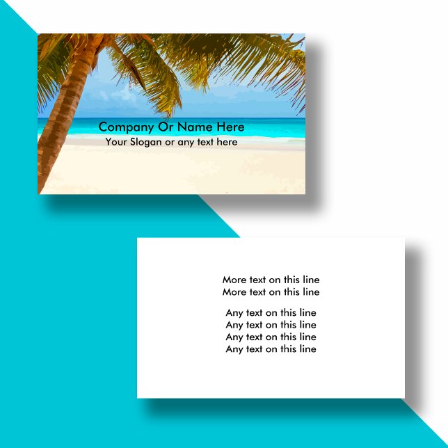 Beach Theme Business Cards (Creator Uploaded)