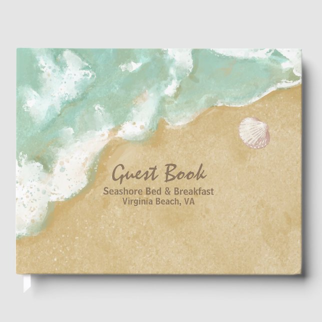 Beach Theme Business Guest Book (Front)