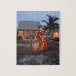 Beach theme Christmas Jigsaw Puzzle<br><div class="desc">A photo I took at Indian Rocks Beach - Scruggs Harbour.  They always have a 'beach' Christmas tree!</div>