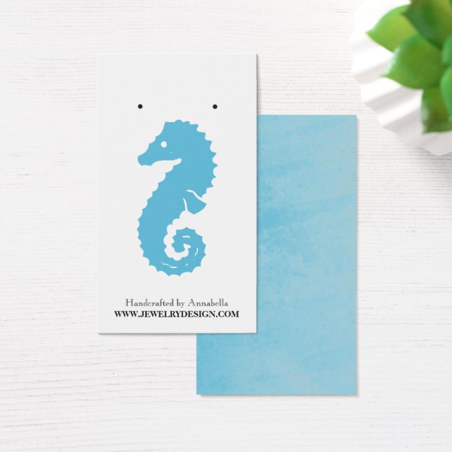 Beach Theme Earring Holder Custom Jewellery Card (Desk)