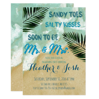 Beach Themed Engagement Party Invitations 3