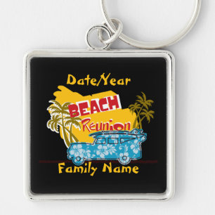 Beach Theme Family Reunion Personalised Keychain