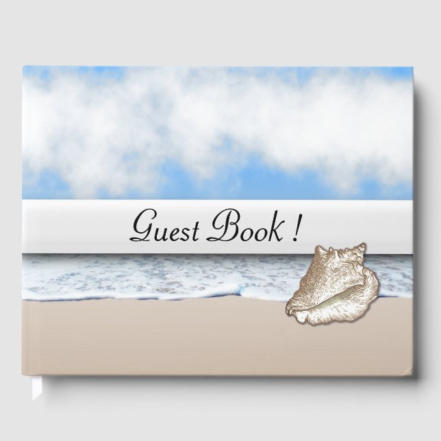 Beach Theme Personalised Guest Book (Front)